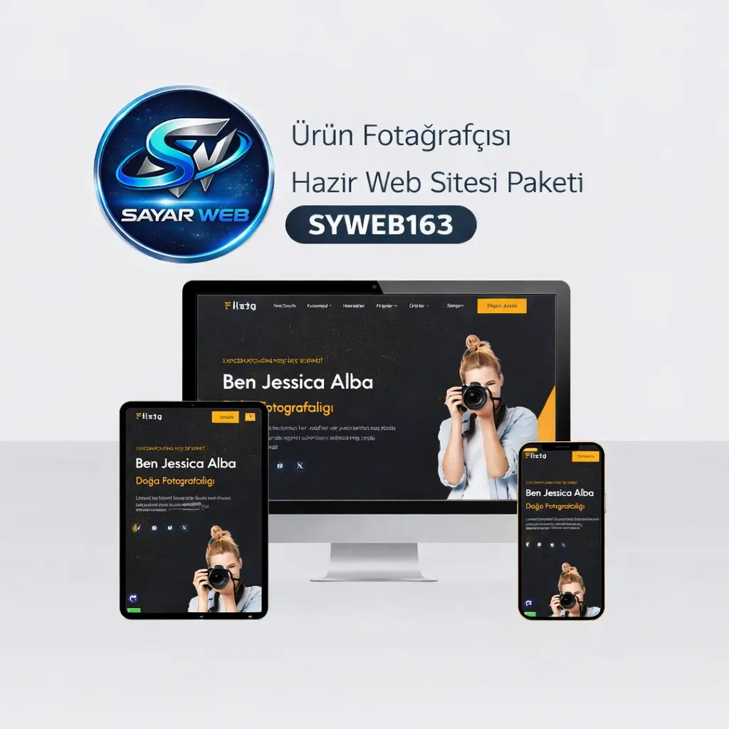 Ürün Fotoğrafçısı Hazır Web Sitesi Paketi  SYWEB163