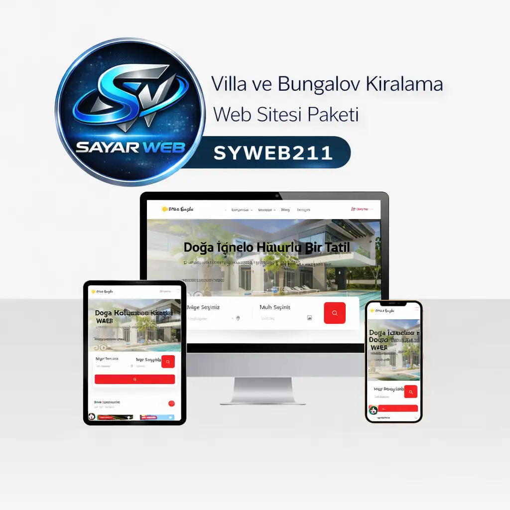 Villa ve Bungalov Kiralama Web Sitesi Paketi SYWEB211