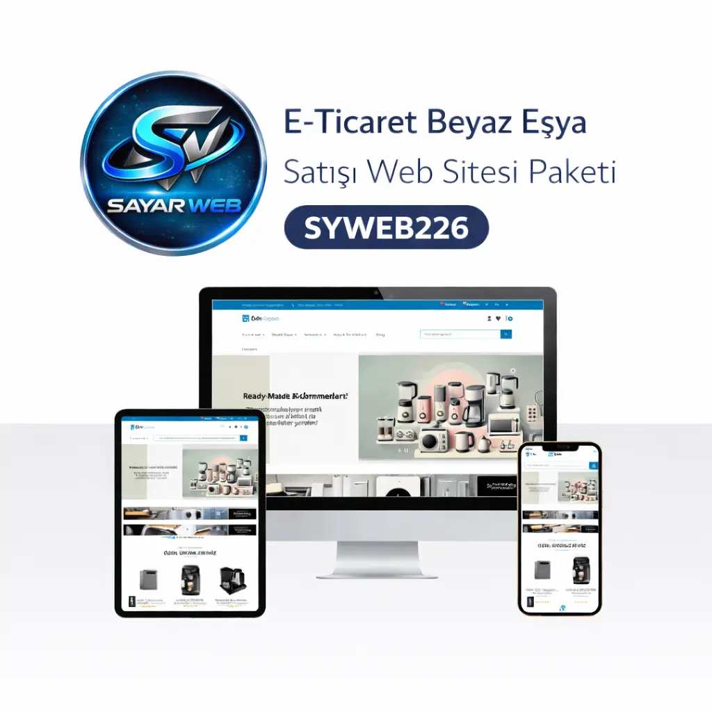 E-Ticaret Beyaz Eşya Satışı Web Sitesi Paketi SYWEB226
