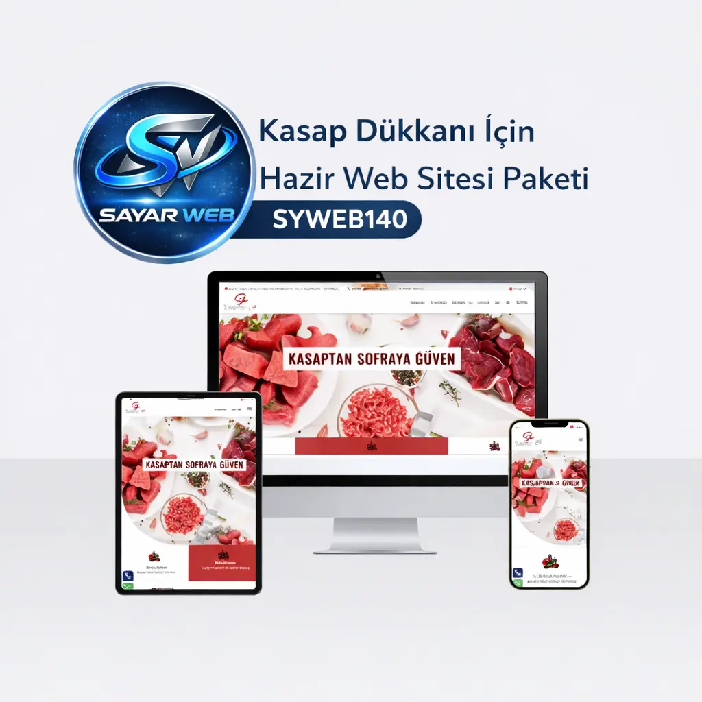 Kasap Dükkanı İçin Hazır Web Sitesi Paketi SYWEB140