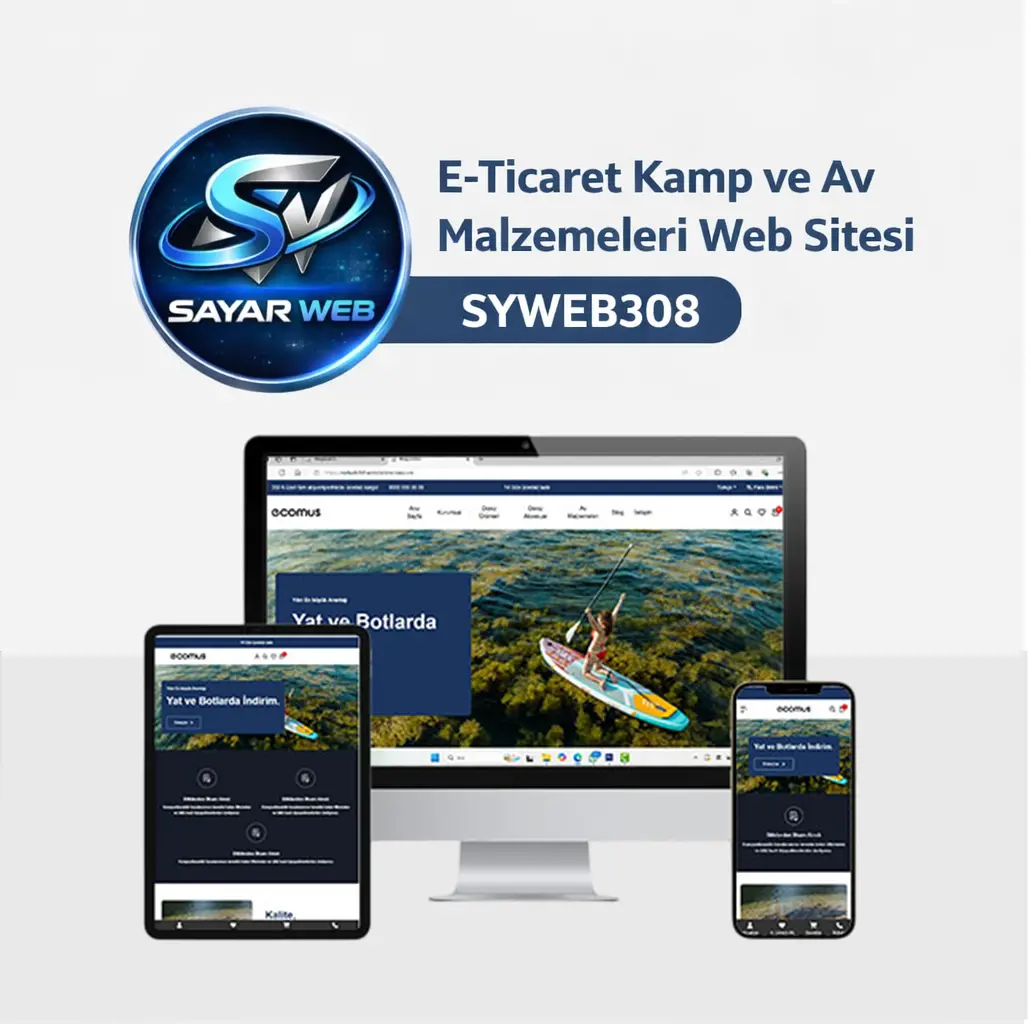 E-Ticaret Kamp ve Av Malzemeleri Web Sitesi SYWEB308