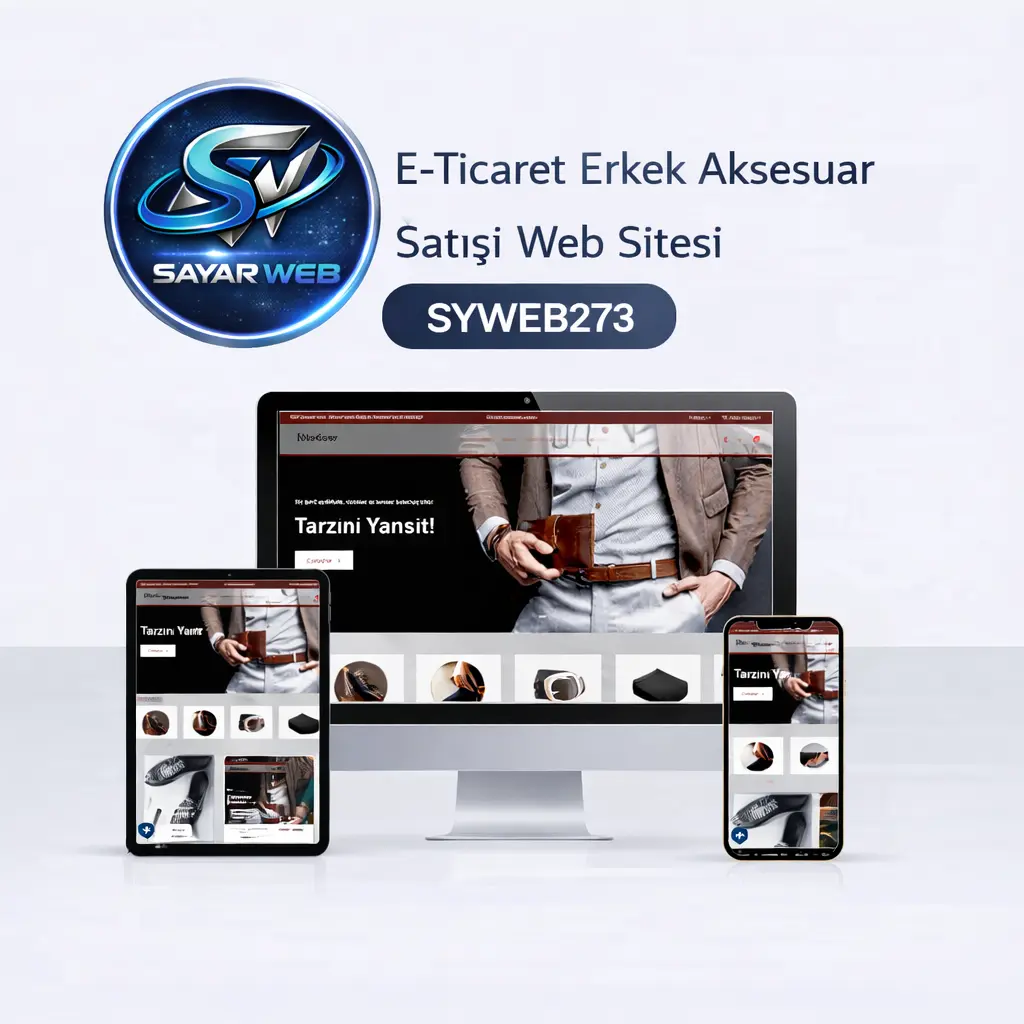 E-Ticaret Erkek Aksesuar Satışı Web Sitesi  SYWEB273