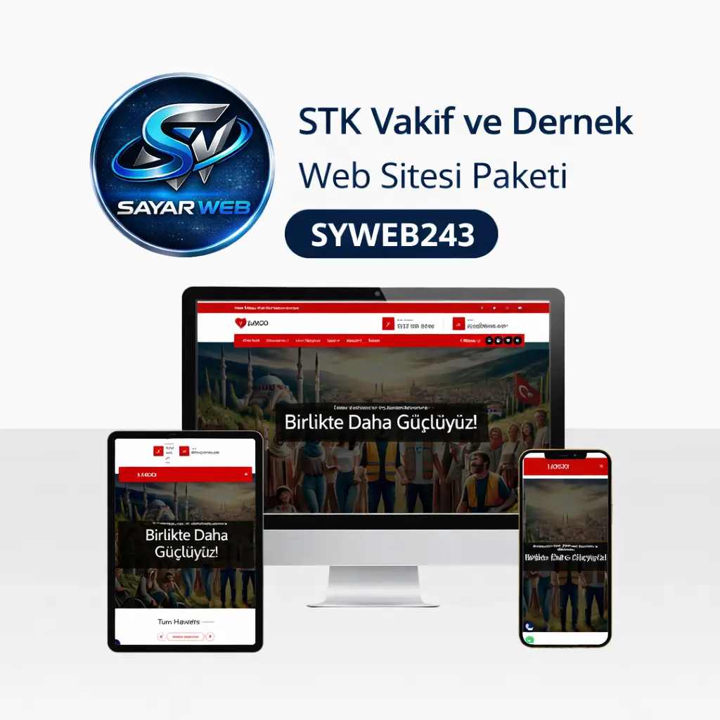 STK , Vakıf ve Dernek Web Sitesi Paketi SYWEB243