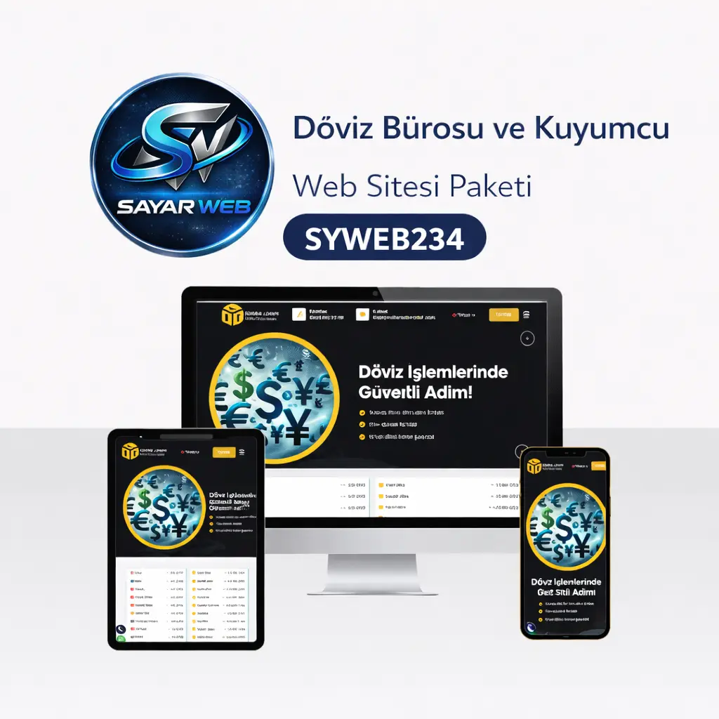 Döviz Bürosu ve Kuyumcu Web Sitesi Paketi SYWEB234