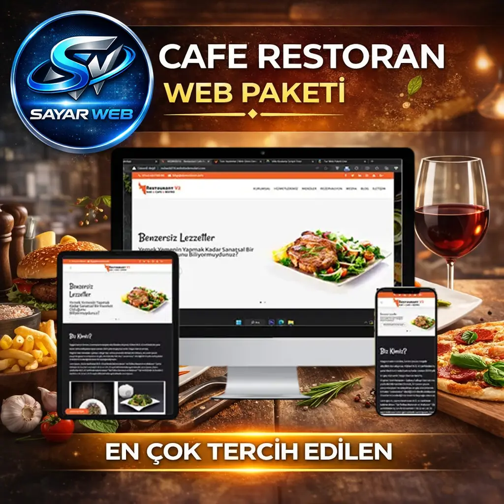 Profesyonel Fast Food & Restoran Web Sitesi Paketi