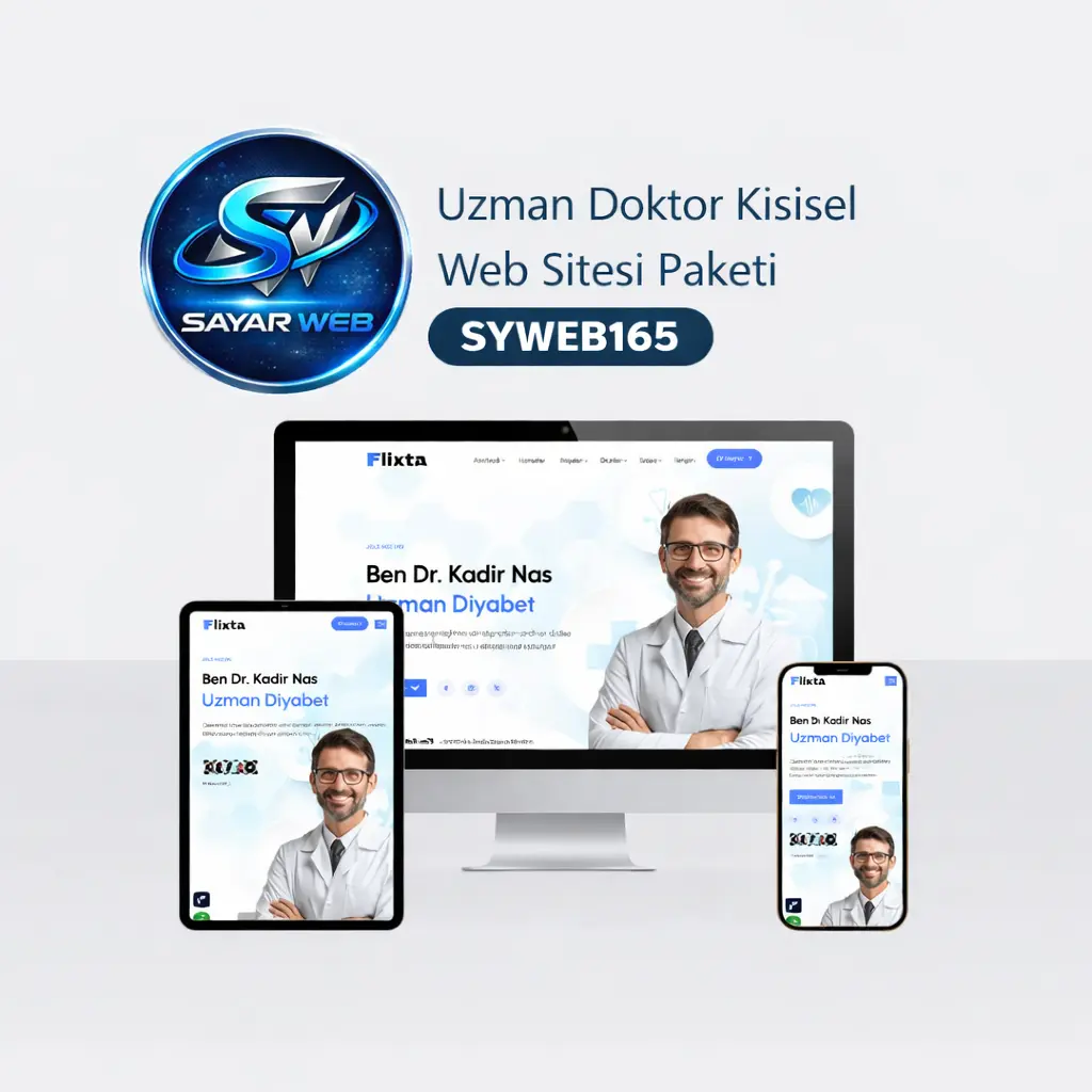 Uzman Doktor Kişisel Web Sitesi Paketi SYWEB165