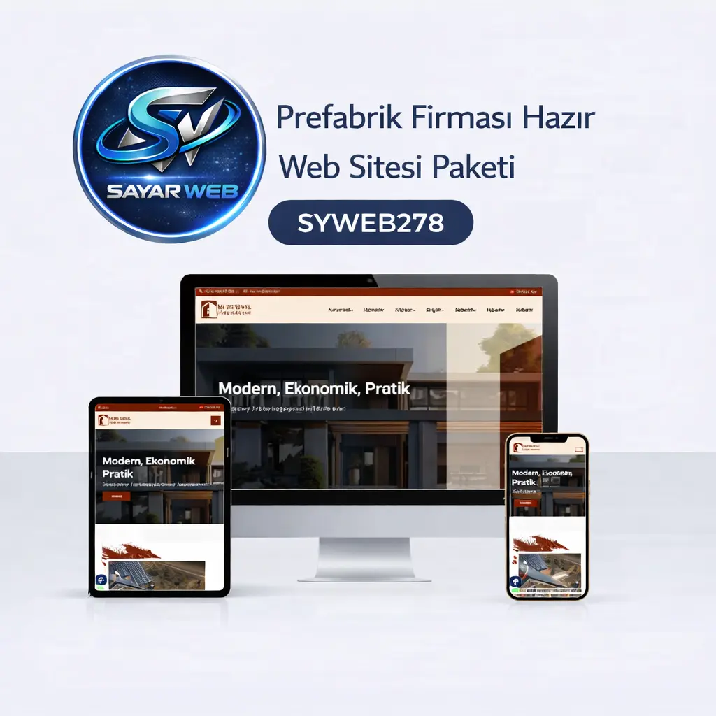 Prefabrik Firması Hazır Web Sitesi Paketi SYWEB278