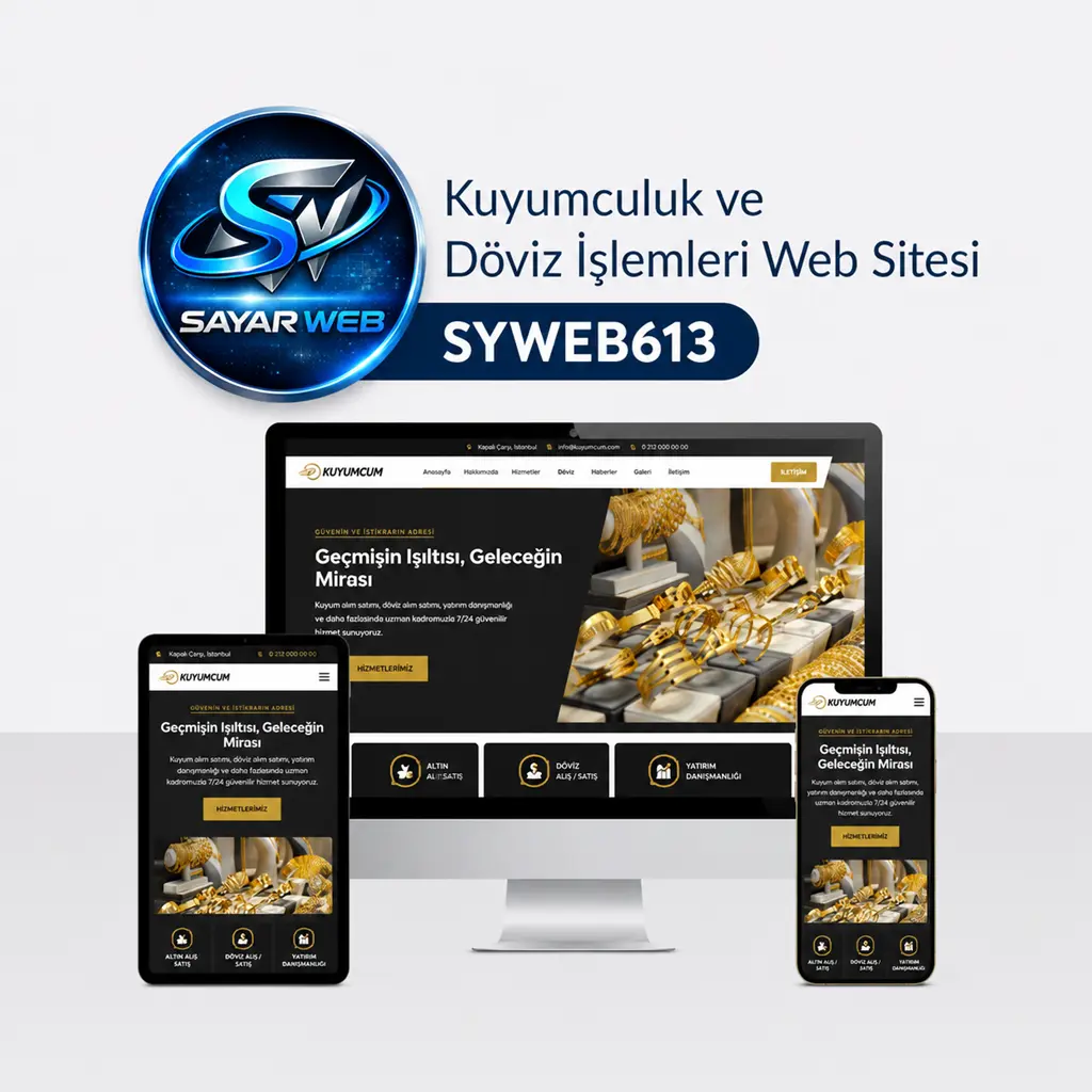 Kuyumculuk ve Döviz İşlemleri Web Sitesi SYWEB613