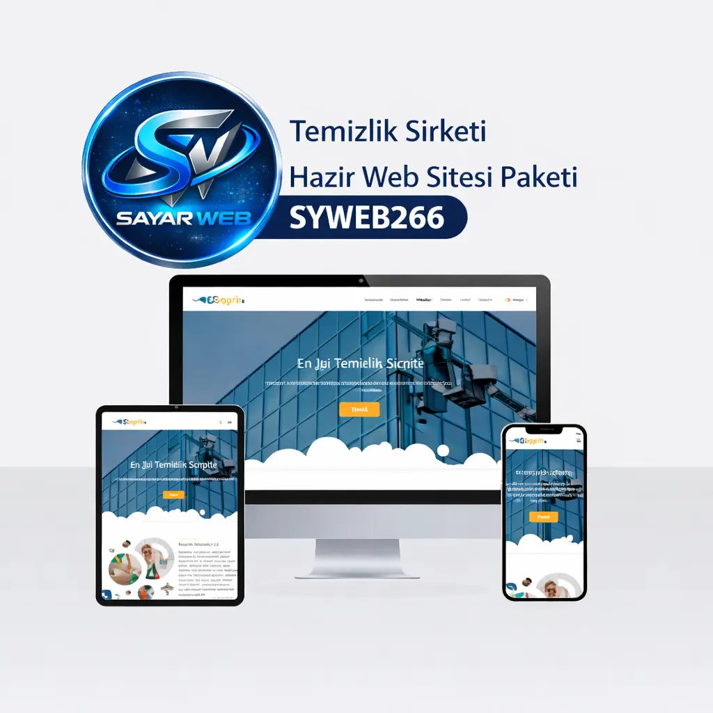 Temizlik Şirketi Hazır Web Sitesi Paketi  SYWEB266