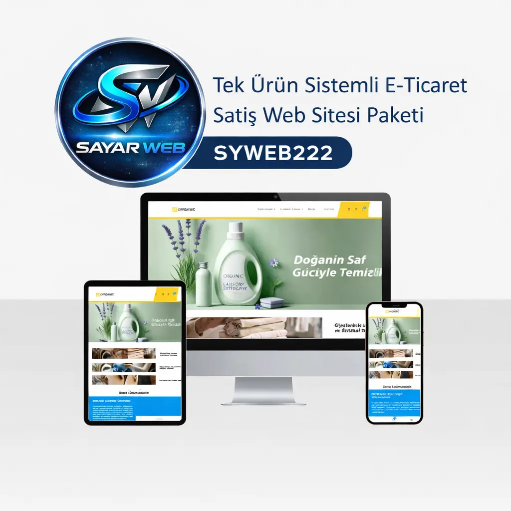 Tek Ürün Sistemli E-Ticaret Satış Web Sitesi Paketi SYWEB222