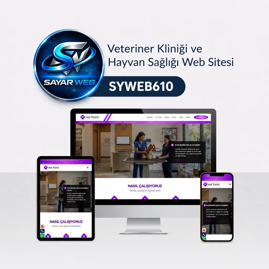 Veteriner Kliniği ve Hayvan Sağlığı Web Sitesi SYWEB610