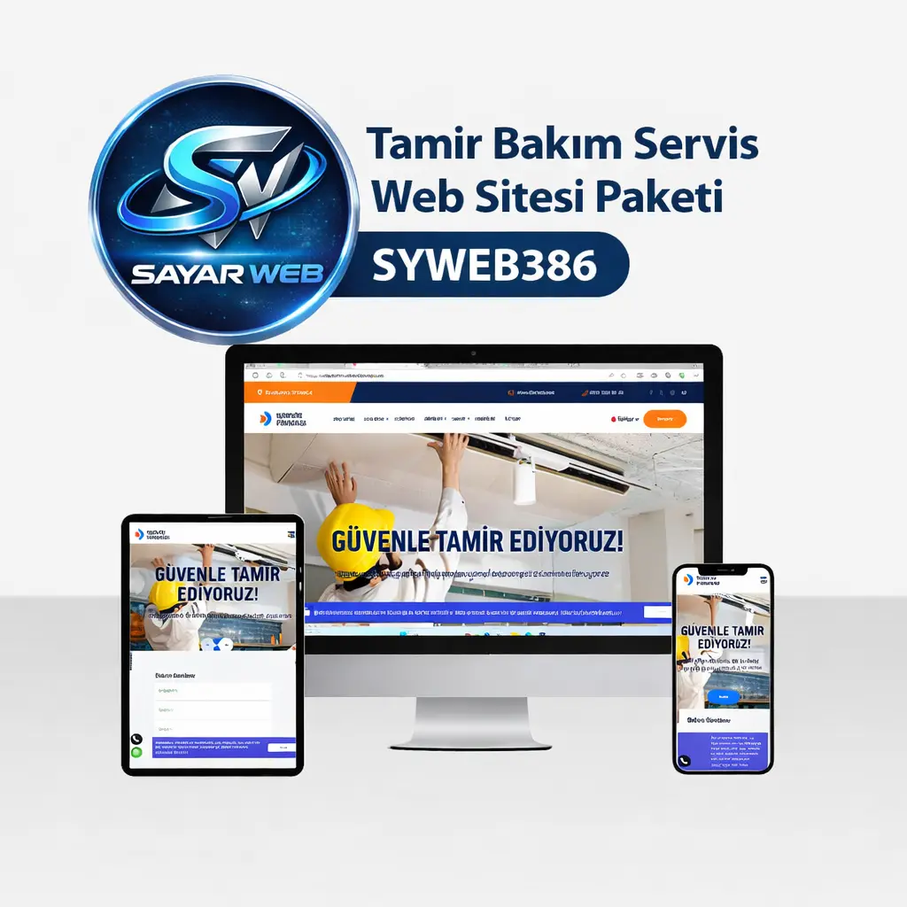 Tamir Bakım Servis Web Sitesi Paketi SYWEB386