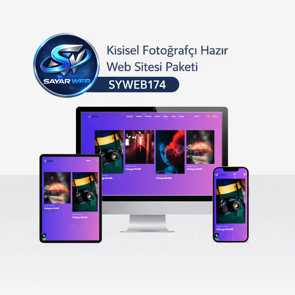 Kişisel Fotoğrafçı Hazır Web Sitesi Paketi SYWEB174