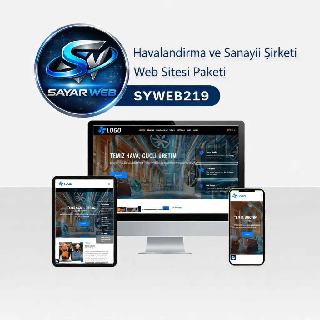 Havalandırma ve Sanayii Şirketi Web Sitesi Paketi SYWEB219