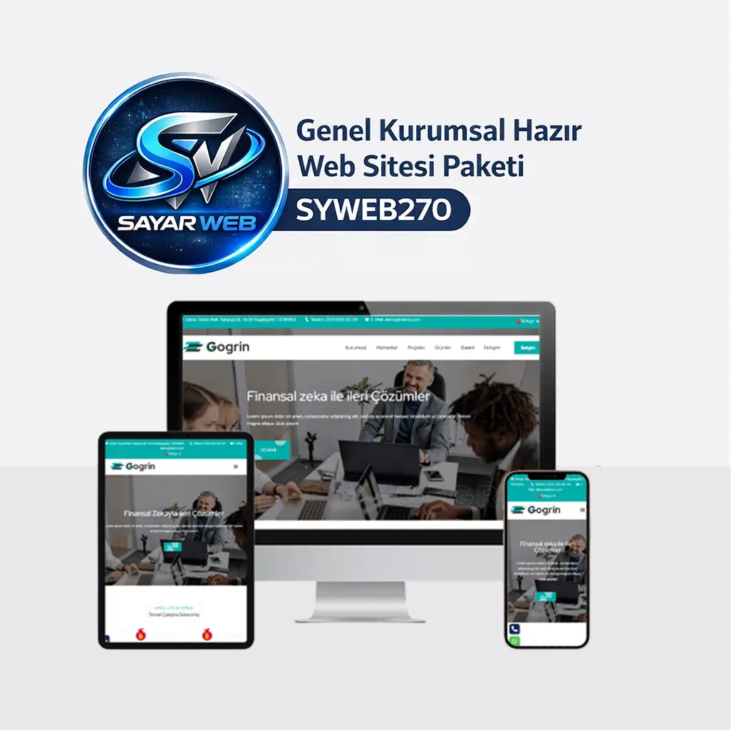 Genel Kurumsal Hazır Web Sitesi Paketi  SYWEB270