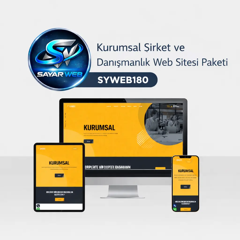 Kurumsal Şirket ve Danışmanlık Web Sitesi Paketi  SYWEB180