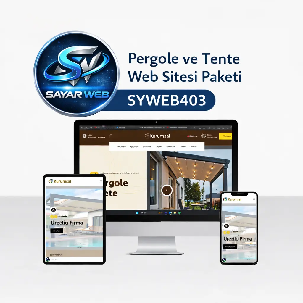 Pergole ve Tente Web Sitesi Paketi SYWEB403