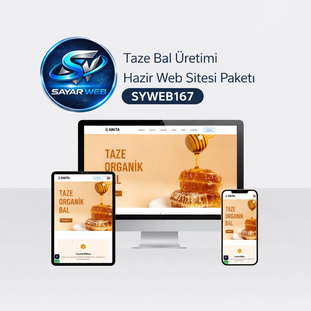 Taze Bal Üretimi Hazır Web Sitesi Paketi SYWEB167