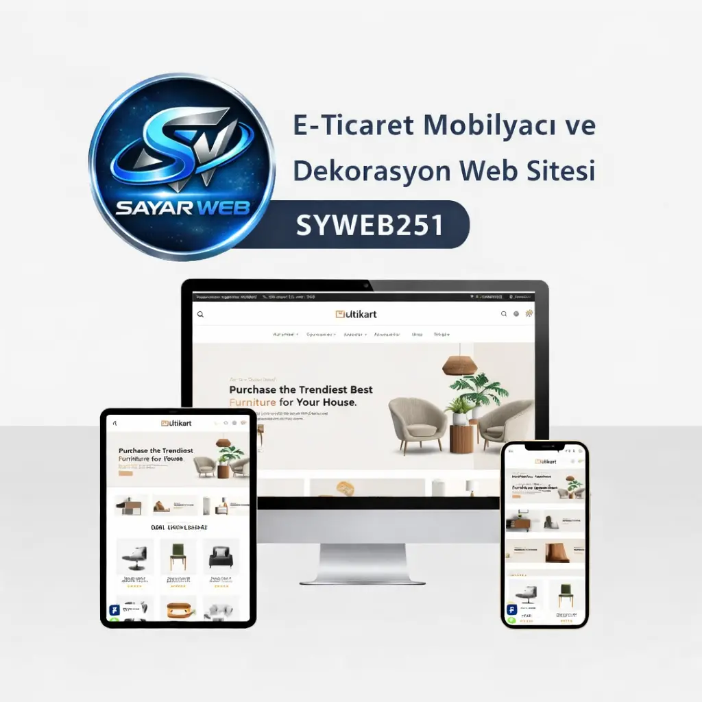 E-Ticaret Mobilyacı ve Dekorasyon Web Sitesi SYWEB251
