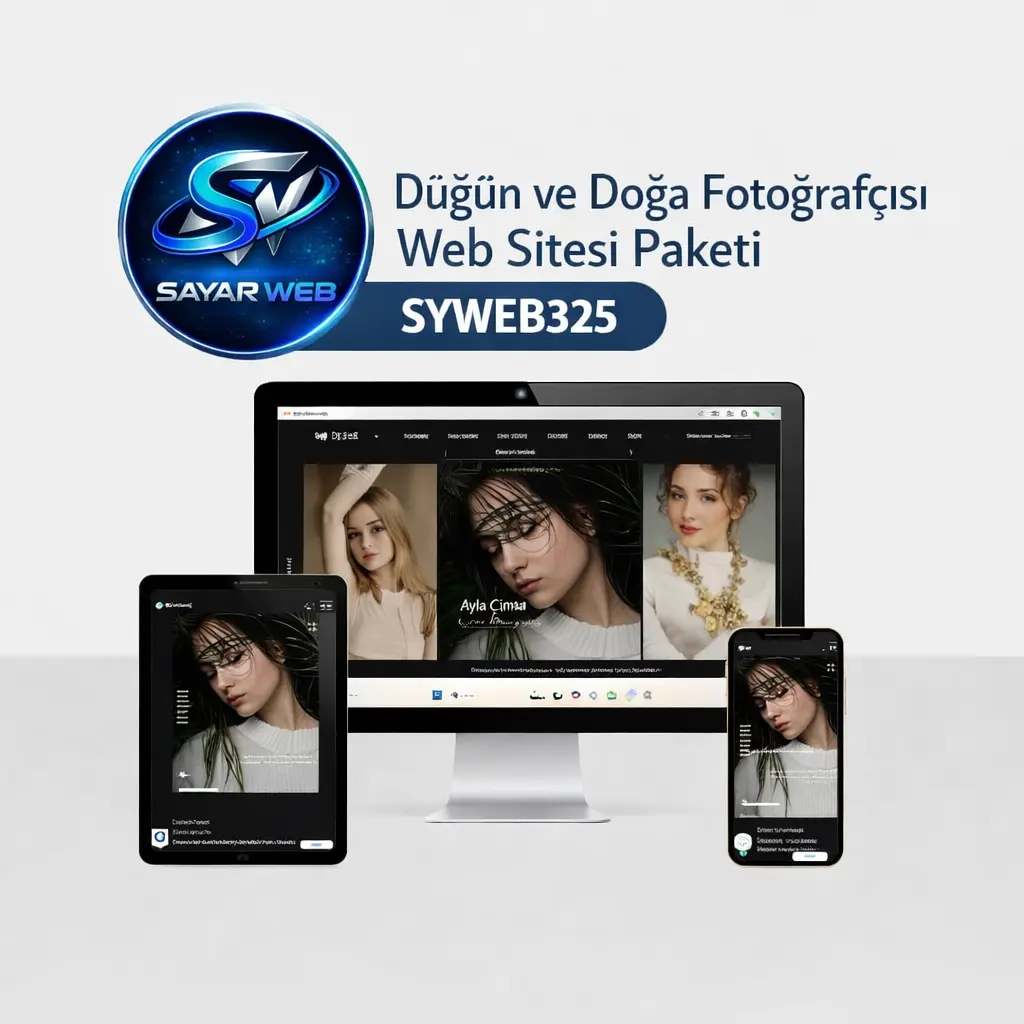 Düğün ve Doğa Fotoğrafçısı Web Sitesi Paketi SYWEB325