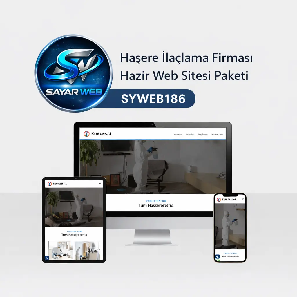Haşere İlaçlama Firması Hazır Web Sitesi Paketi SYWEB186