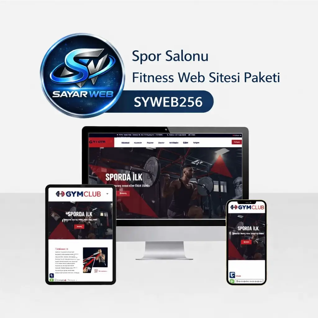 Spor Salonu  Fitness Web Sitesi Paketi SYWEB256