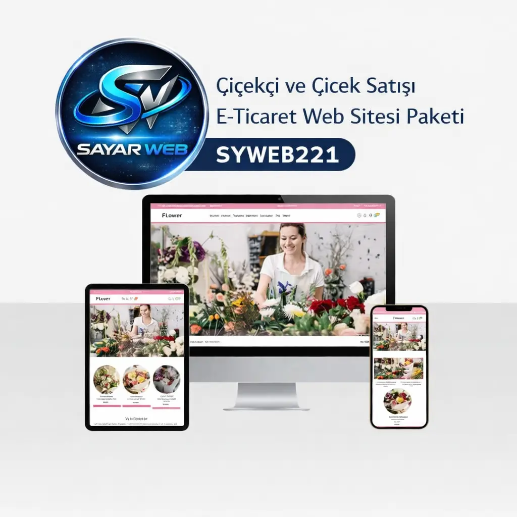 Çiçekçi ve Çiçek Satışı E-Ticaret Web Sitesi Paketi SYWEB221