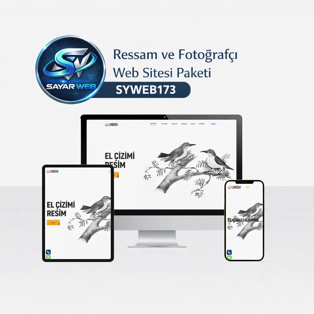 Ressam ve Fotoğrafçı Web Sitesi Paketi SYWEB173