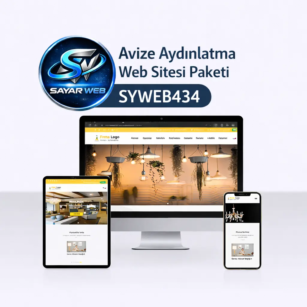 Avize Aydınlatma Web Sitesi Paketi SYWEB434