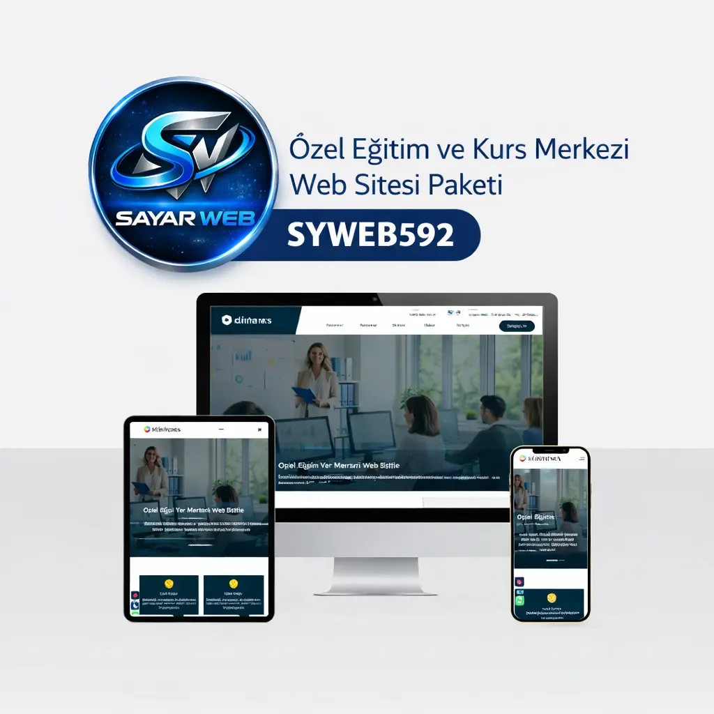 Özel Eğitim ve Kurs Merkezi Web Sitesi Paketi SYWEB592