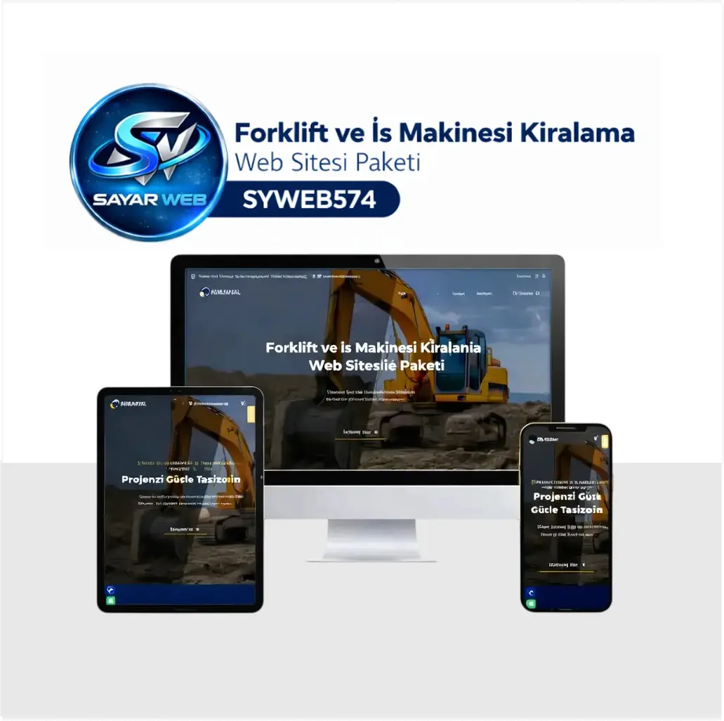Forklift ve İş Makinesi Kiralama Web Sitesi SYWEB574