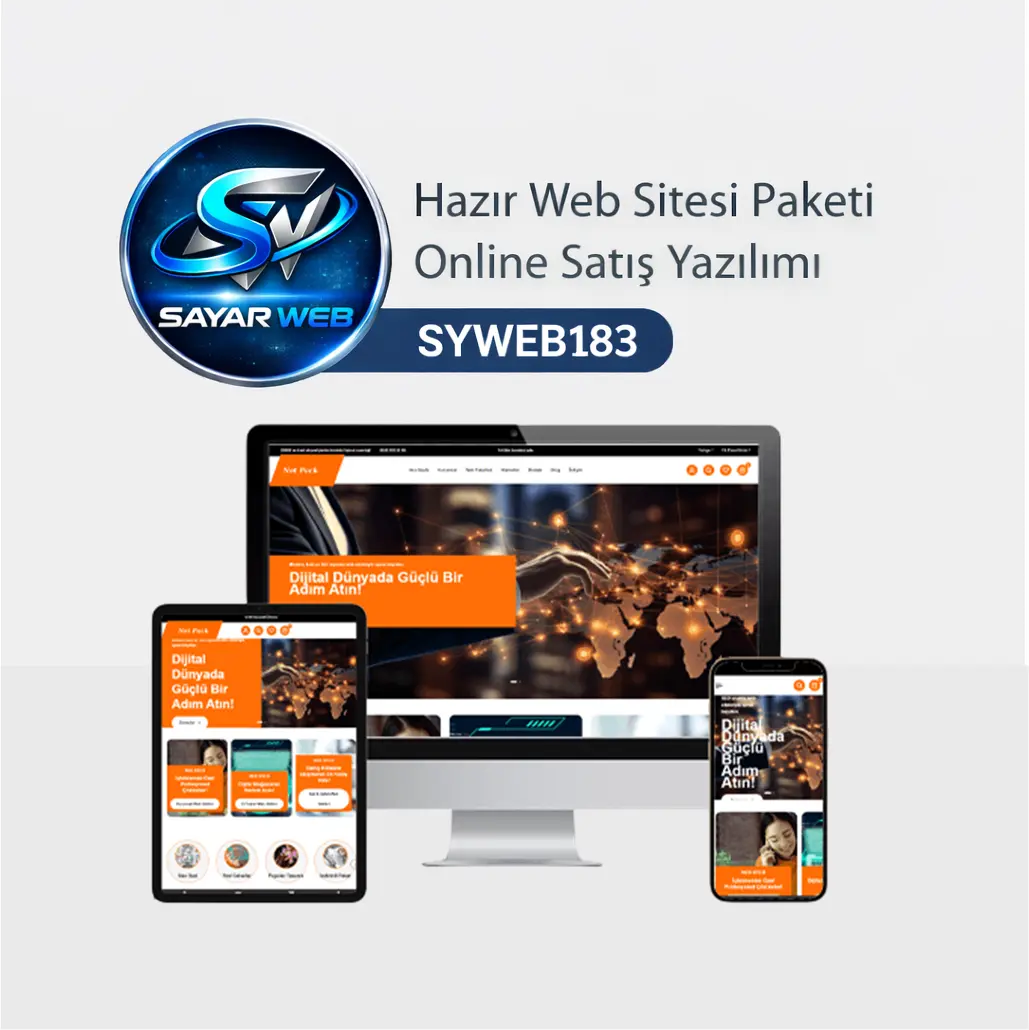 Hazır Web Sitesi Paketi Online Satış Yazılım SYWEB183