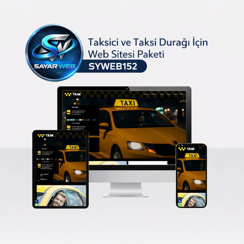 Taksici ve Taksi Durağı İçin Web Sitesi Paketi SYWEB152