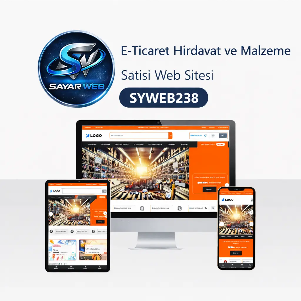 E-Ticaret Hırdavat ve Malzeme Satışı Web Sitesi SYWEB238