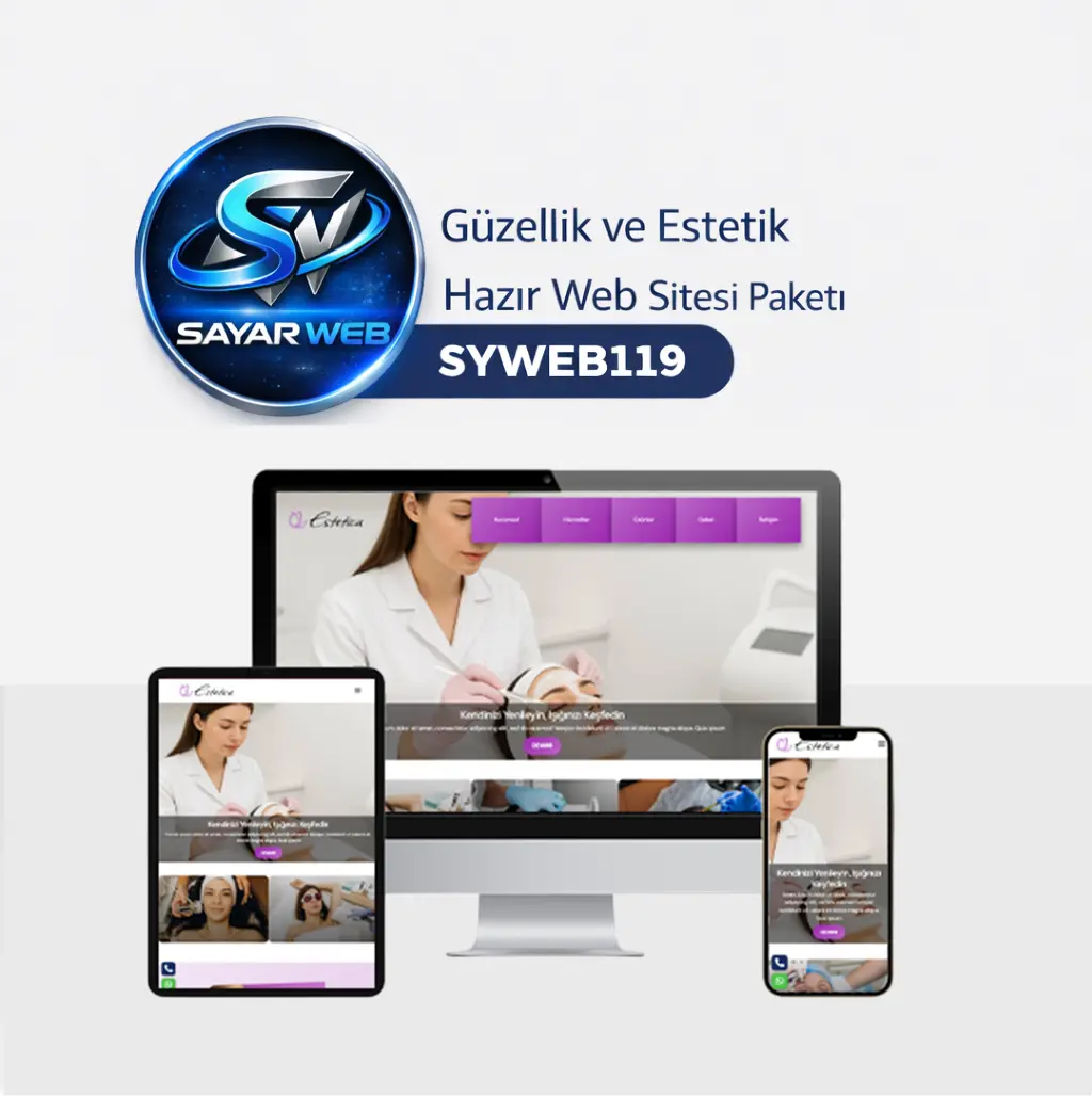 Güzellik ve Estetik Hazır Web Sitesi Paketi SYWEB119