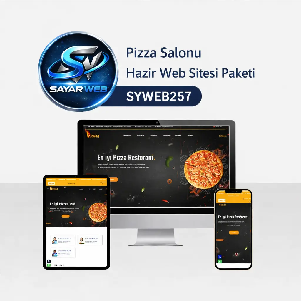 Pizza Salonu Hazır Web Sitesi Paketi SYWEB257