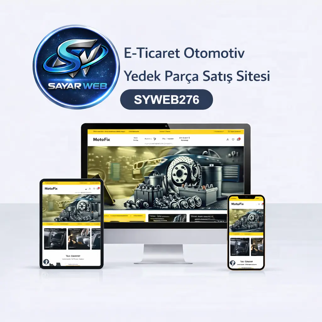 E-Ticaret Otomotiv Yedek Parça Satış Sitesi SYWEB276