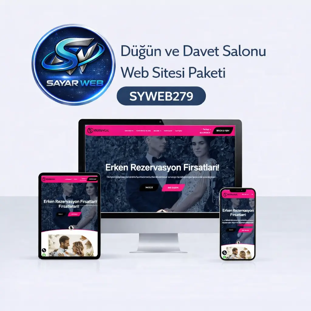Düğün ve Davet Salonu Web Sitesi Paketi SYWEB279