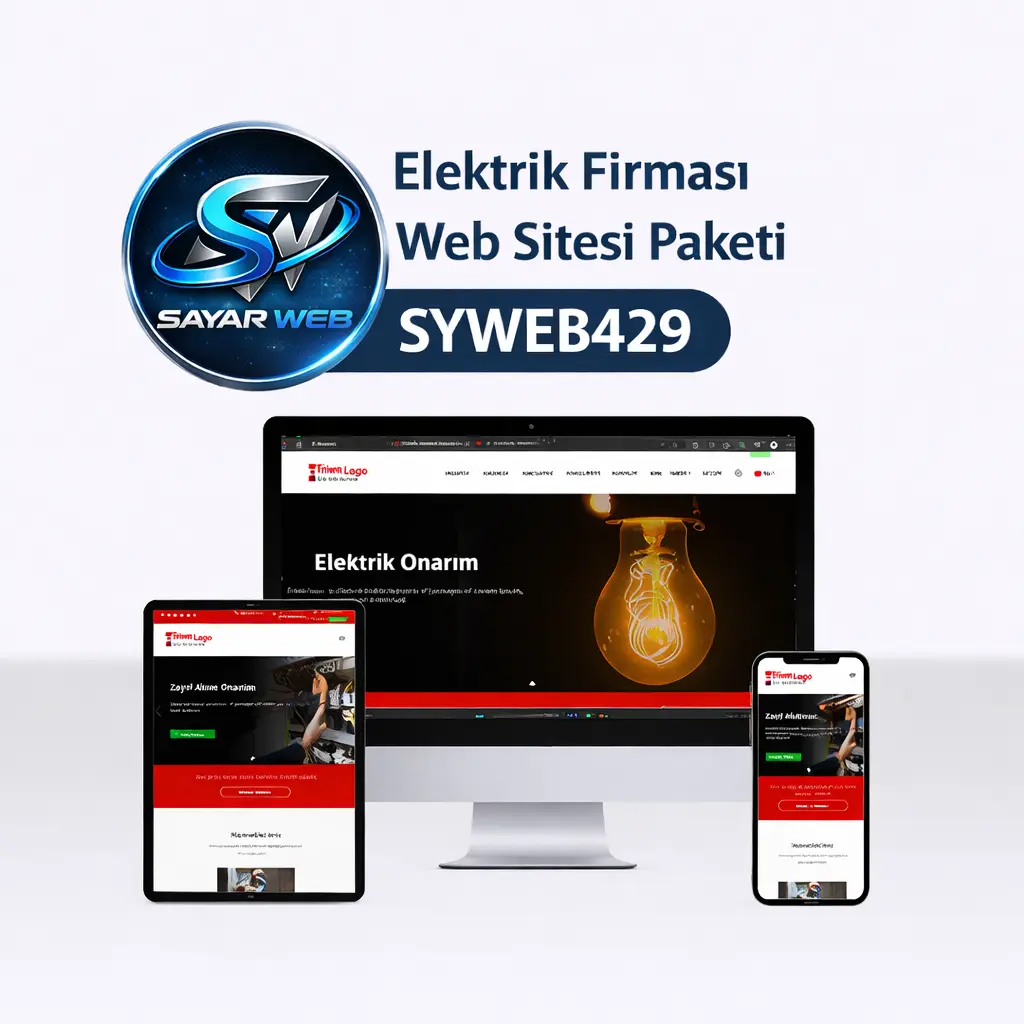 Elektrik Firması Web Sitesi Paketi SYWEB429