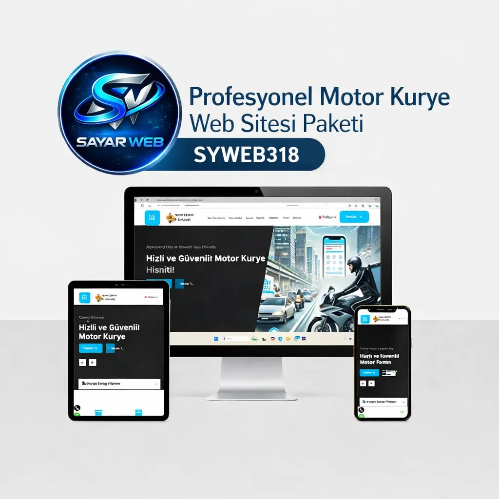 Profesyonel Motor Kurye Web Sitesi Paketi SYWEB318