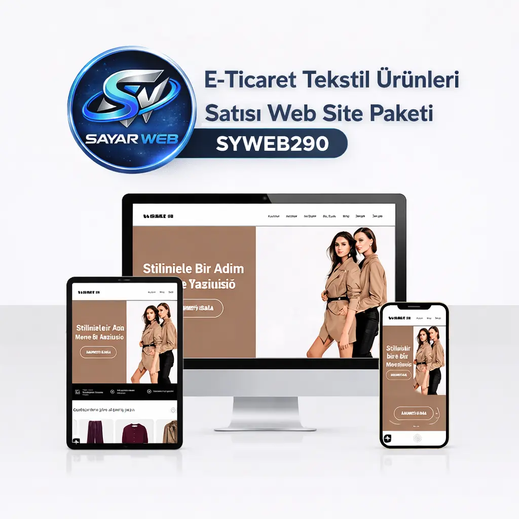 E-Ticaret Tekstil Ürünleri Satışı Web Site Paketi SYWEB290