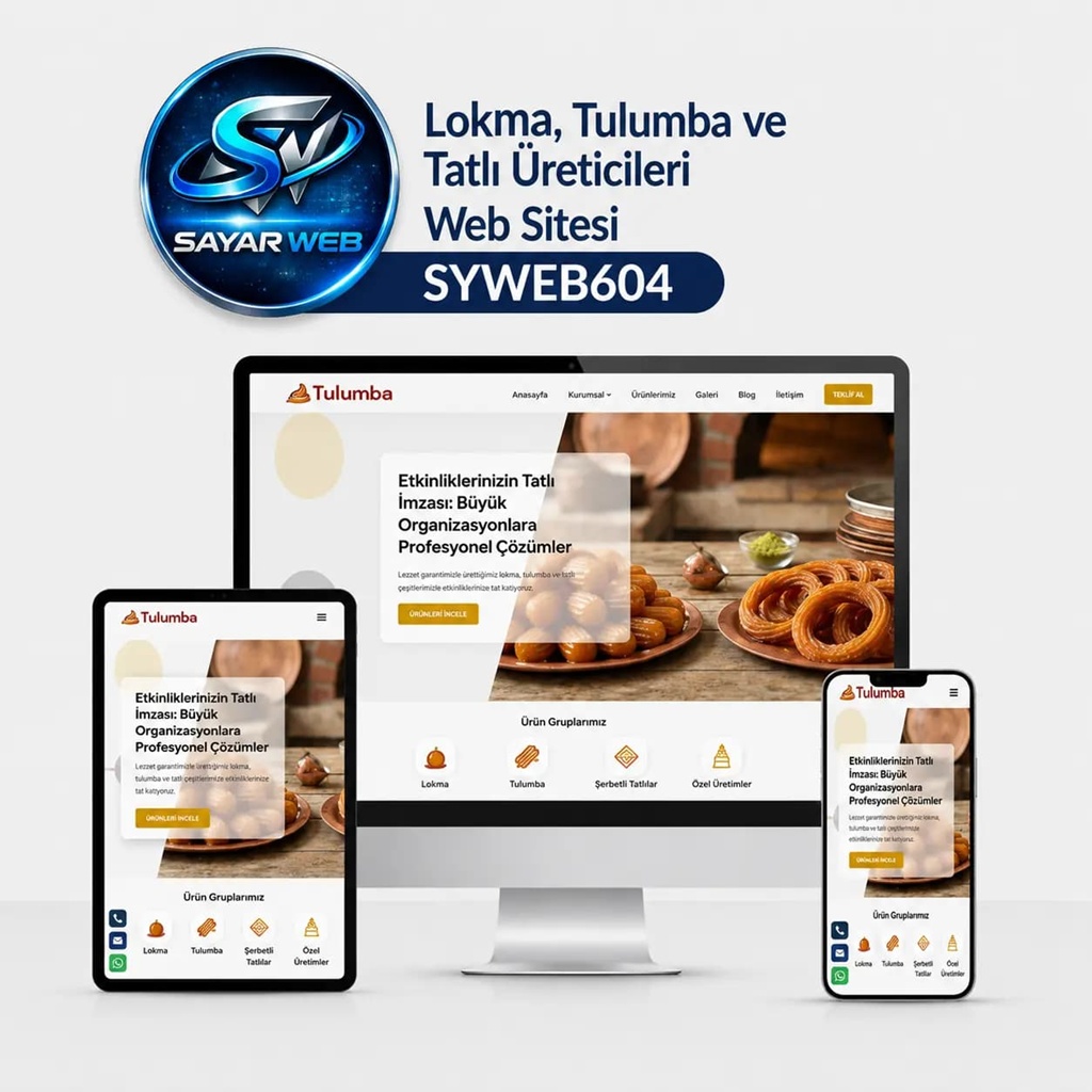 Lokma, Tatlı ve Organizasyon Hizmetleri Web Sitesi SYWEB604