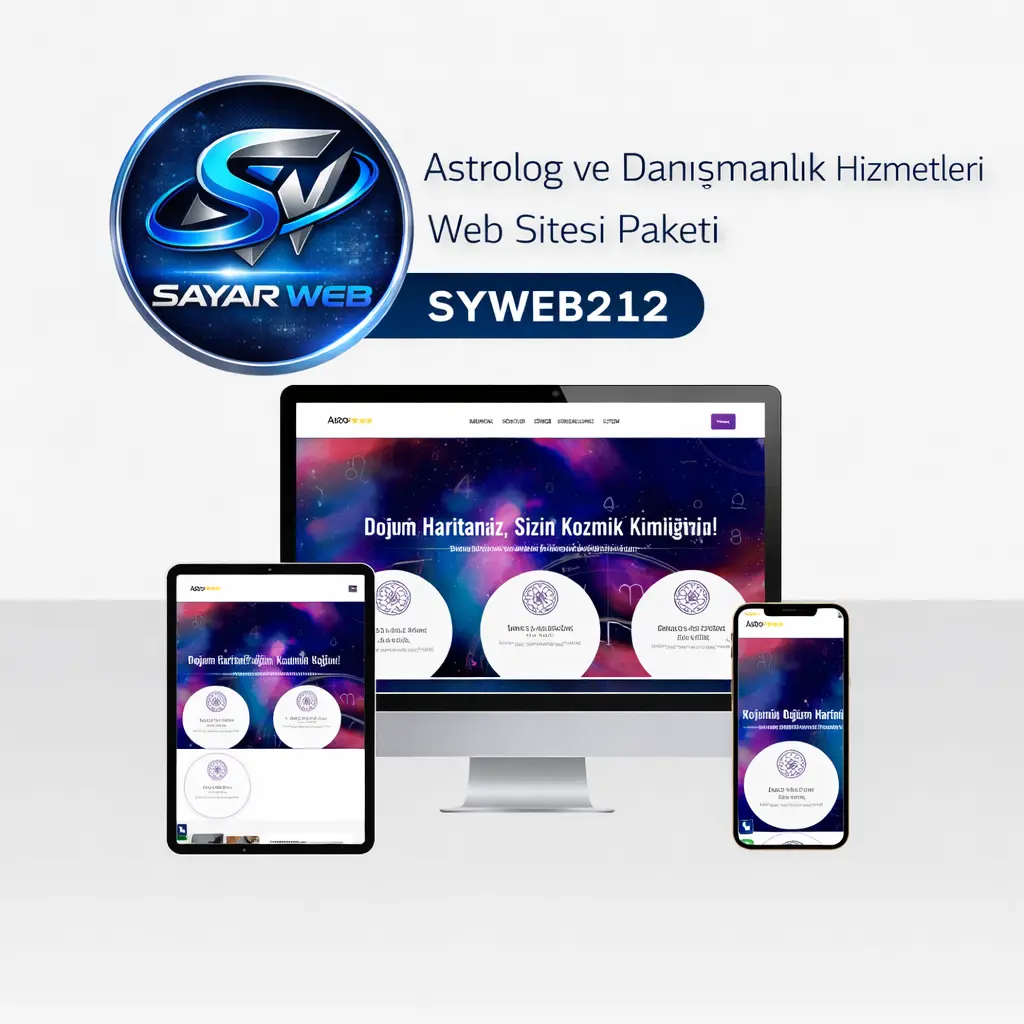 Astrolog ve Danışmanlık Hizmetleri Web Sitesi Paketi SYWEB212