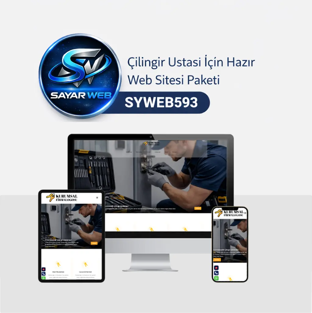 Çilingir Ustası İçin Hazır Web Sitesi Paketi SYWEB593