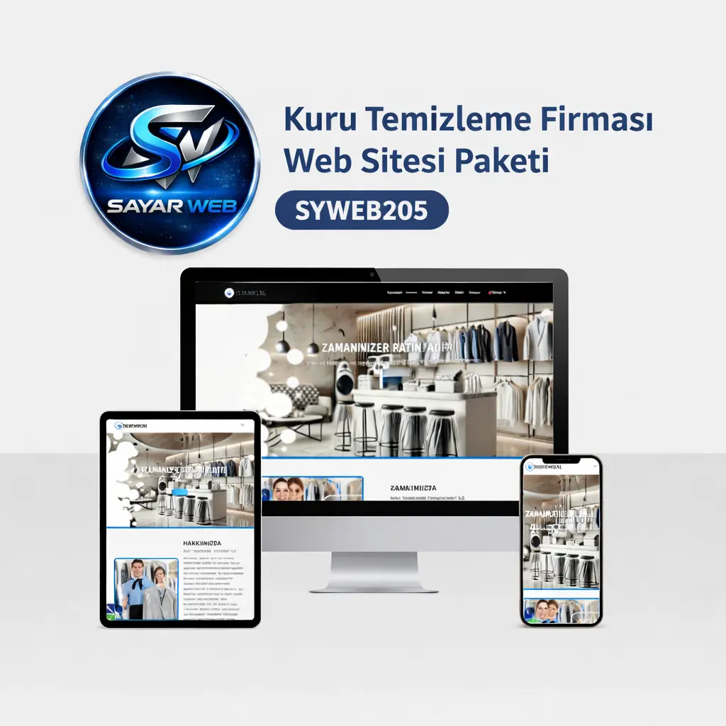 Kuru Temizleme Firması Web Sitesi Paketi SYWEB205