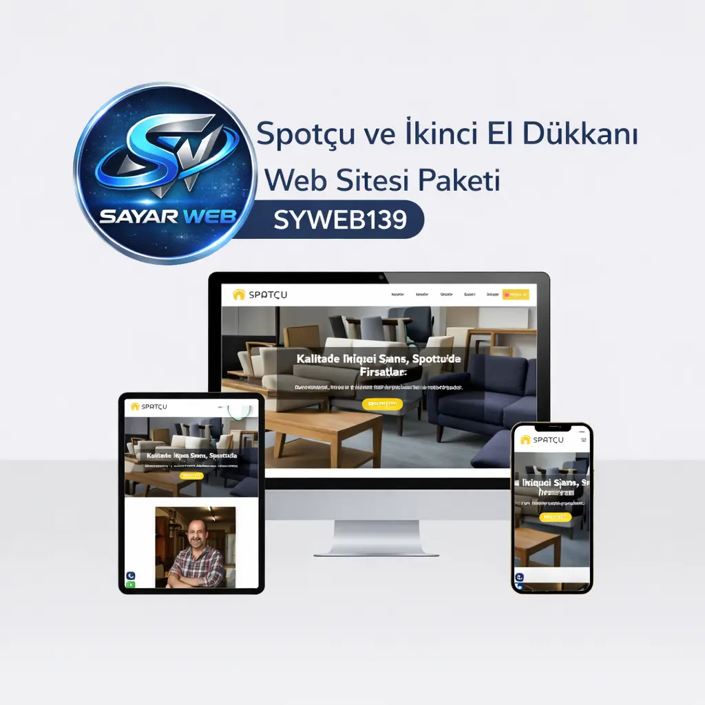 Spotçu ve İkinci El Dükkanı Web Sitesi Paketi SYWEB139