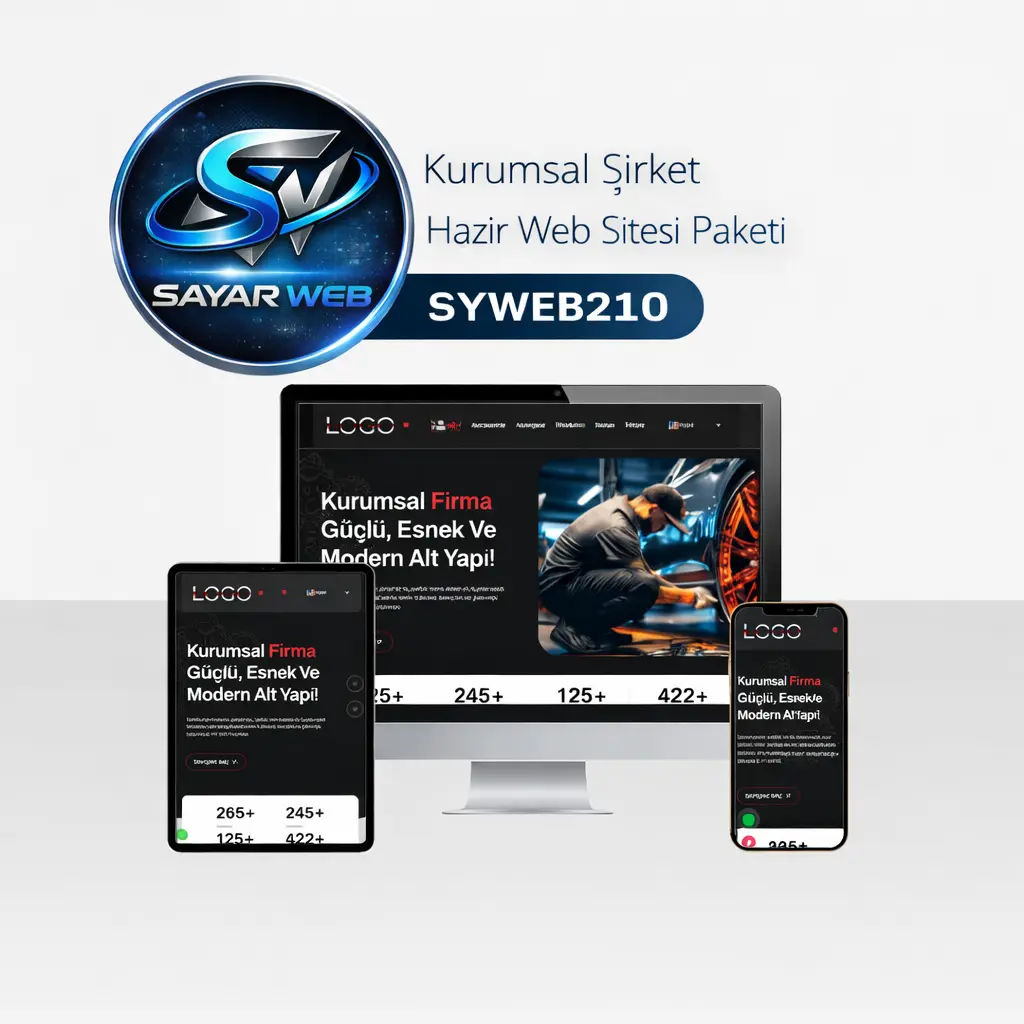 Kurumsal Şirket Hazır Web Sitesi Paketi  SYWEB210