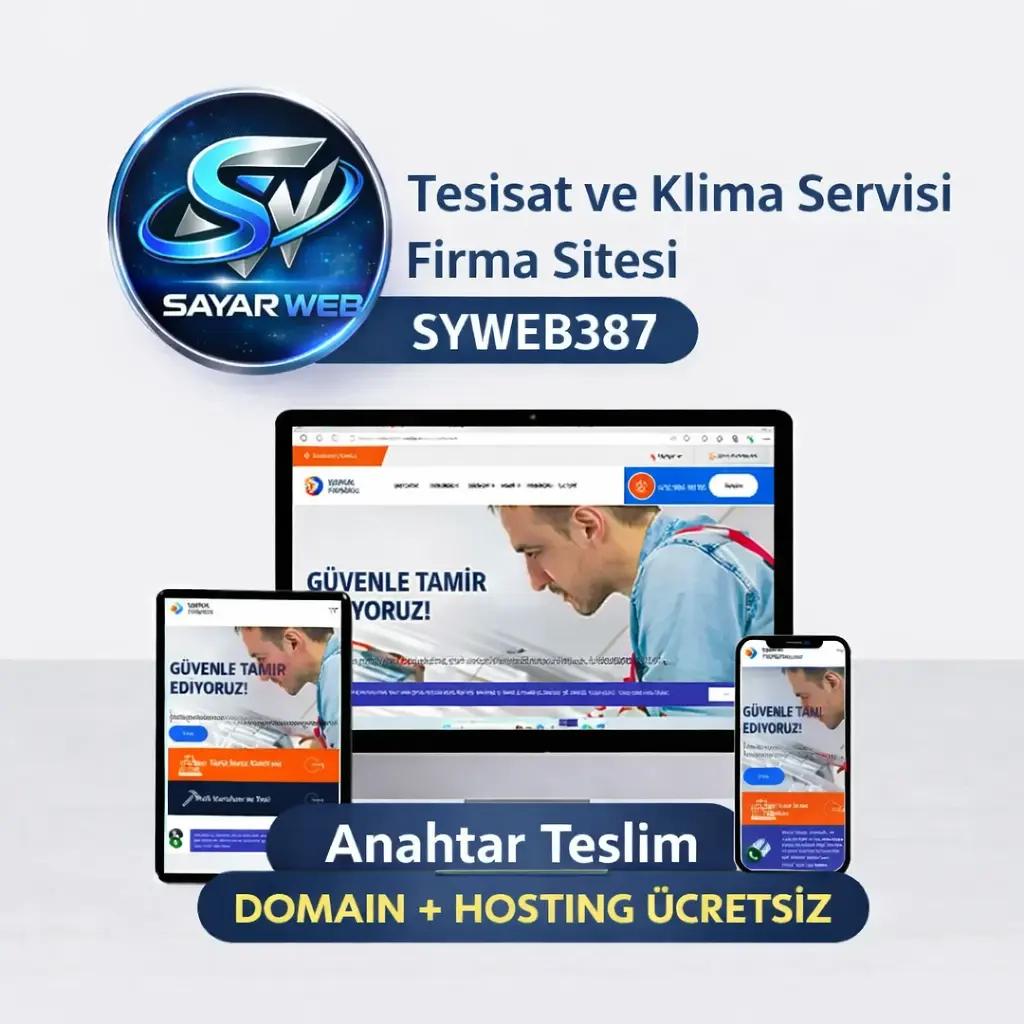 Anahtar Teslim Teknik Servis Tesisatçı Web Sitesi 