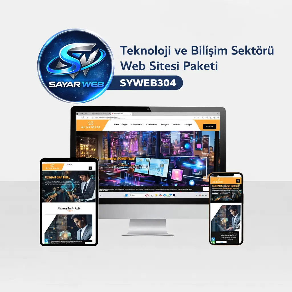 Teknoloji ve Bilişim Sektörü Web Sitesi Paketi SYWEB304