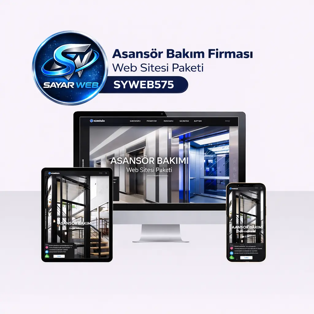 Asansör Bakım Firması Web Sitesi Paketi SYWEB575
